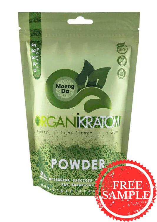 ORGANI KRATOM POWDER 250G GREEN MAENG DA (1CT)