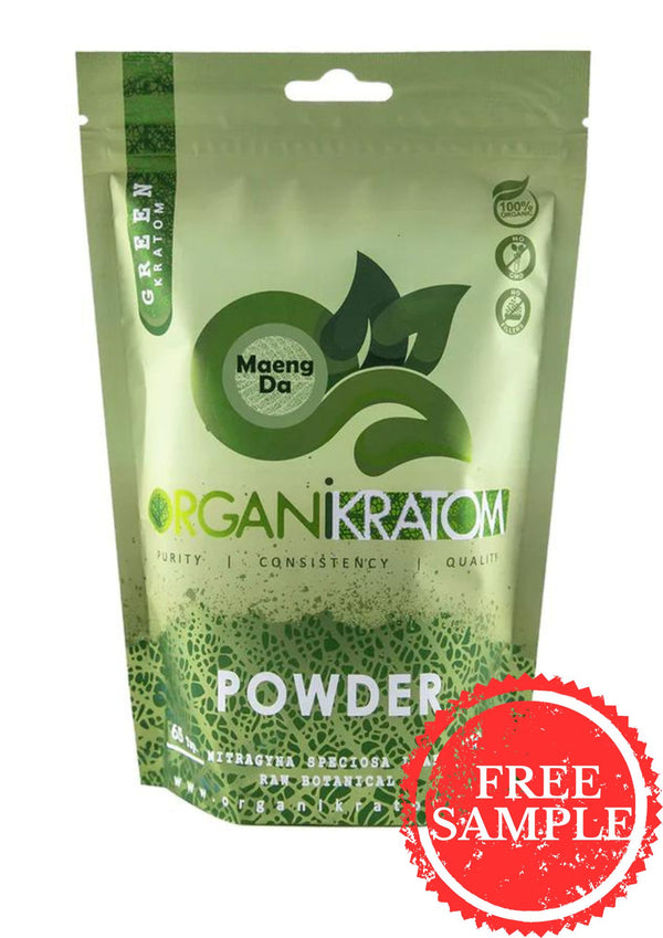 ORGANI KRATOM POWDER 250G GREEN MAENG DA (1CT)