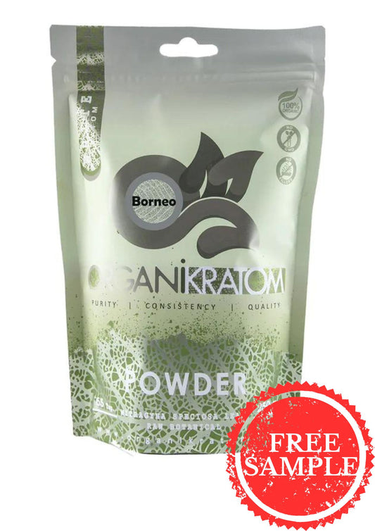 ORGANI KRATOM POWDER 250G WHITE BORNEO (1CT)
