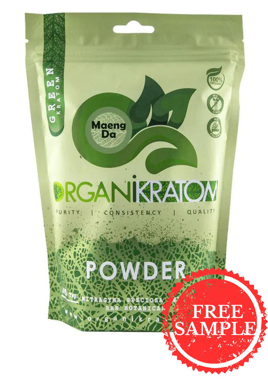 ORGANI KRATOM POWDER 500G GREEN MAENG DA (1CT)