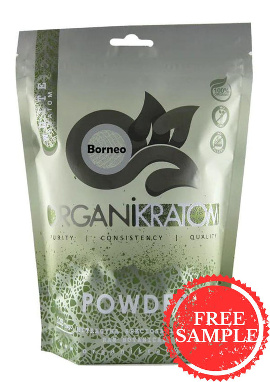 ORGANI KRATOM POWDER 500G WHITE BORNEO (1CT)