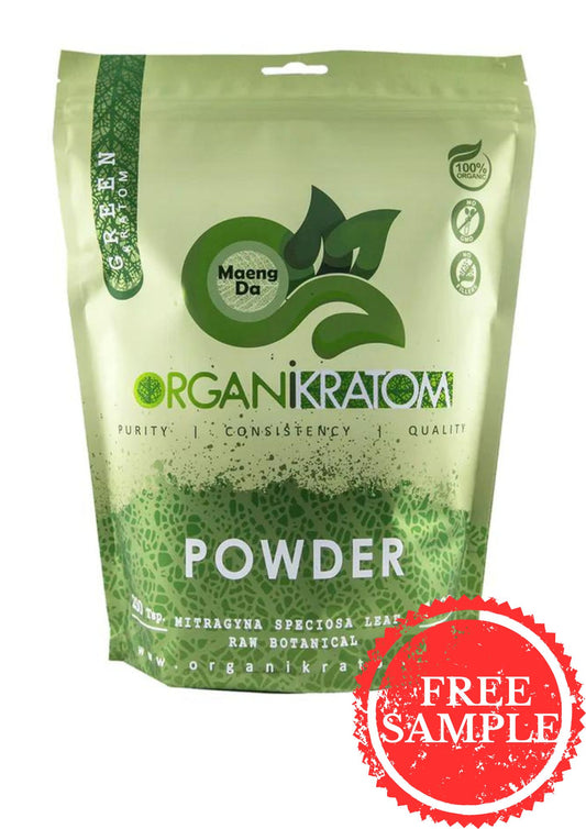 ORGANI KRATOM POWDER 1000G GREEN MAENG DA (1CT)