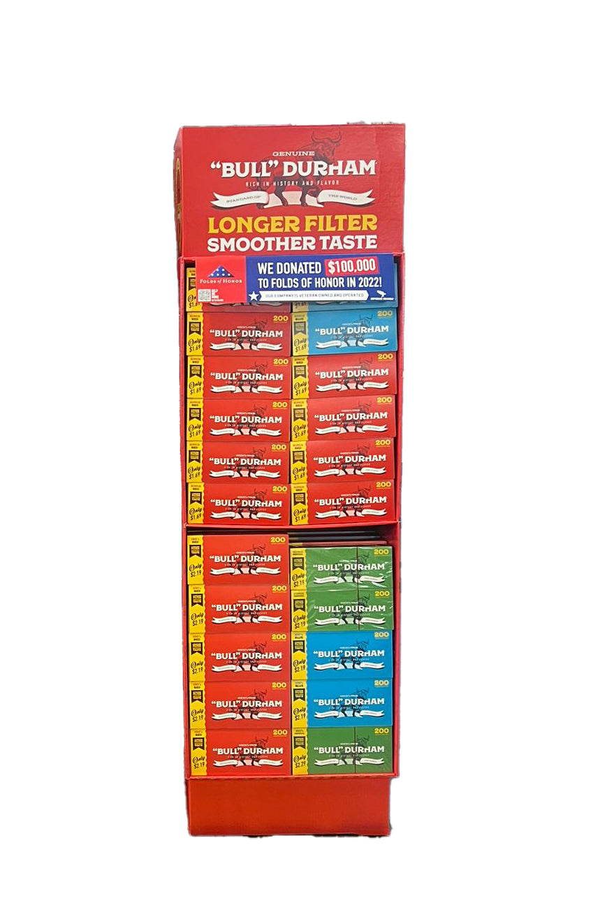 BULL DURHAM PP TUBES FLOOR DISPLAY (88CT)