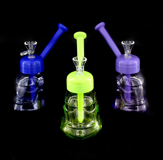 TROOPER HEAD w/SILICONE MOUTH PIECE WATERPIPE (1CT)